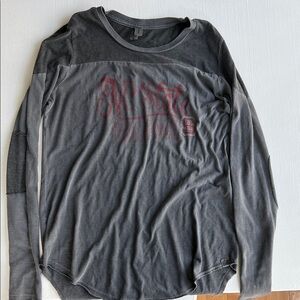 Women’s  Gray Long Sleeve Shirt NC State Logo